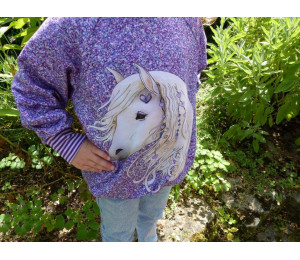 French Terry Windsong Panel flieder